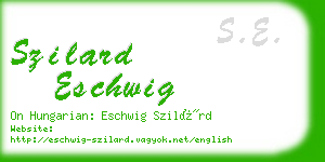 szilard eschwig business card